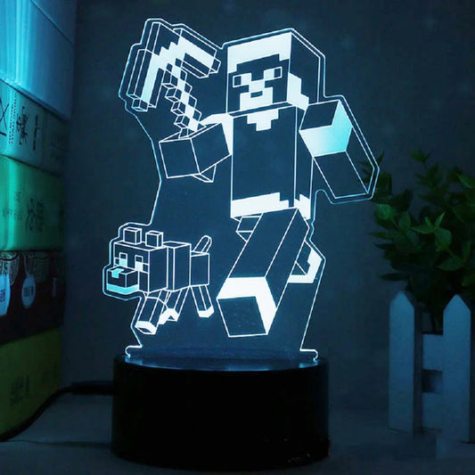 Minecraft 3D Night Lamps LED Lights with Remote Control