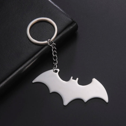 Stainless Steel Batman Silver Keychain - Default Title Available at 2Fast2See.co