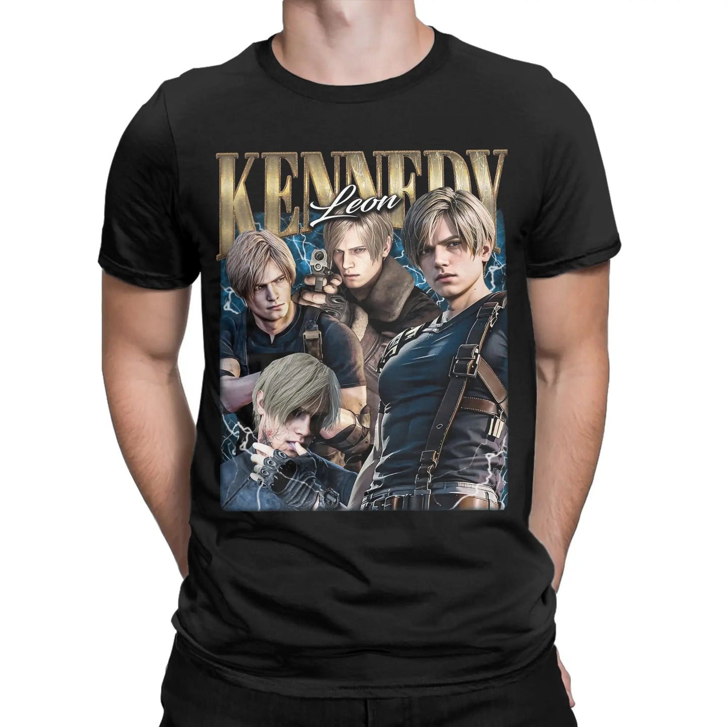 Leon S. Kennedy Resident Evil Tshirt Cotton Short Sleeve Top