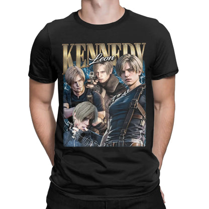 Leon S. Kennedy Resident Evil Tshirt Cotton Short Sleeve Top
