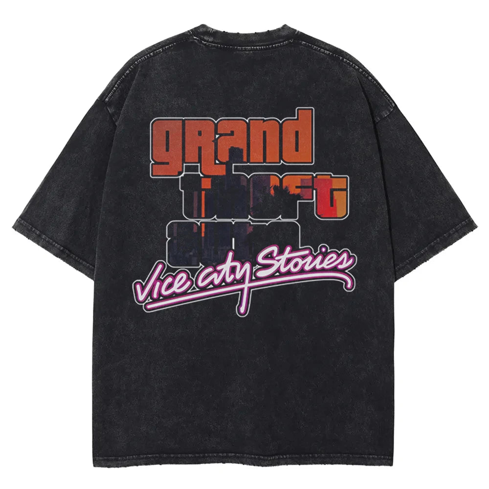 Grand Theft Auto Gta Vice City Retro Style Tshirt Vintage