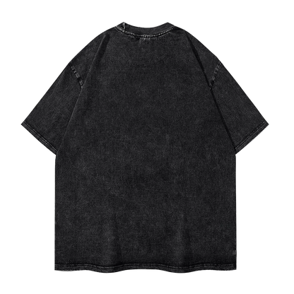 Resident Evil Washed Tshirt Leon Kennedy Retro Tee - Vintage Black / S Available at 2Fast2See.co