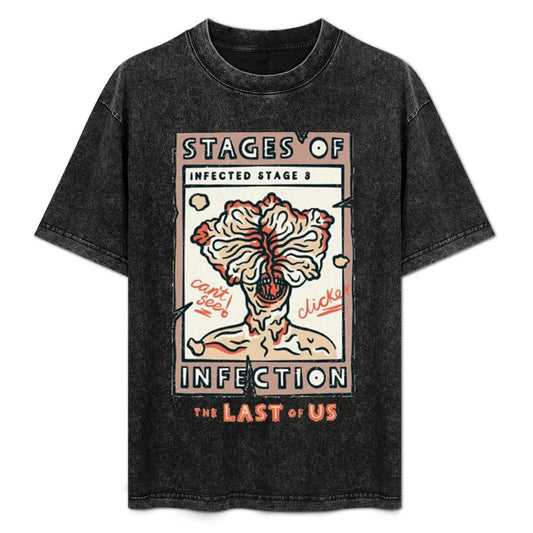 The Last of Us Stages of Infection Vintage Clicker Tshirt