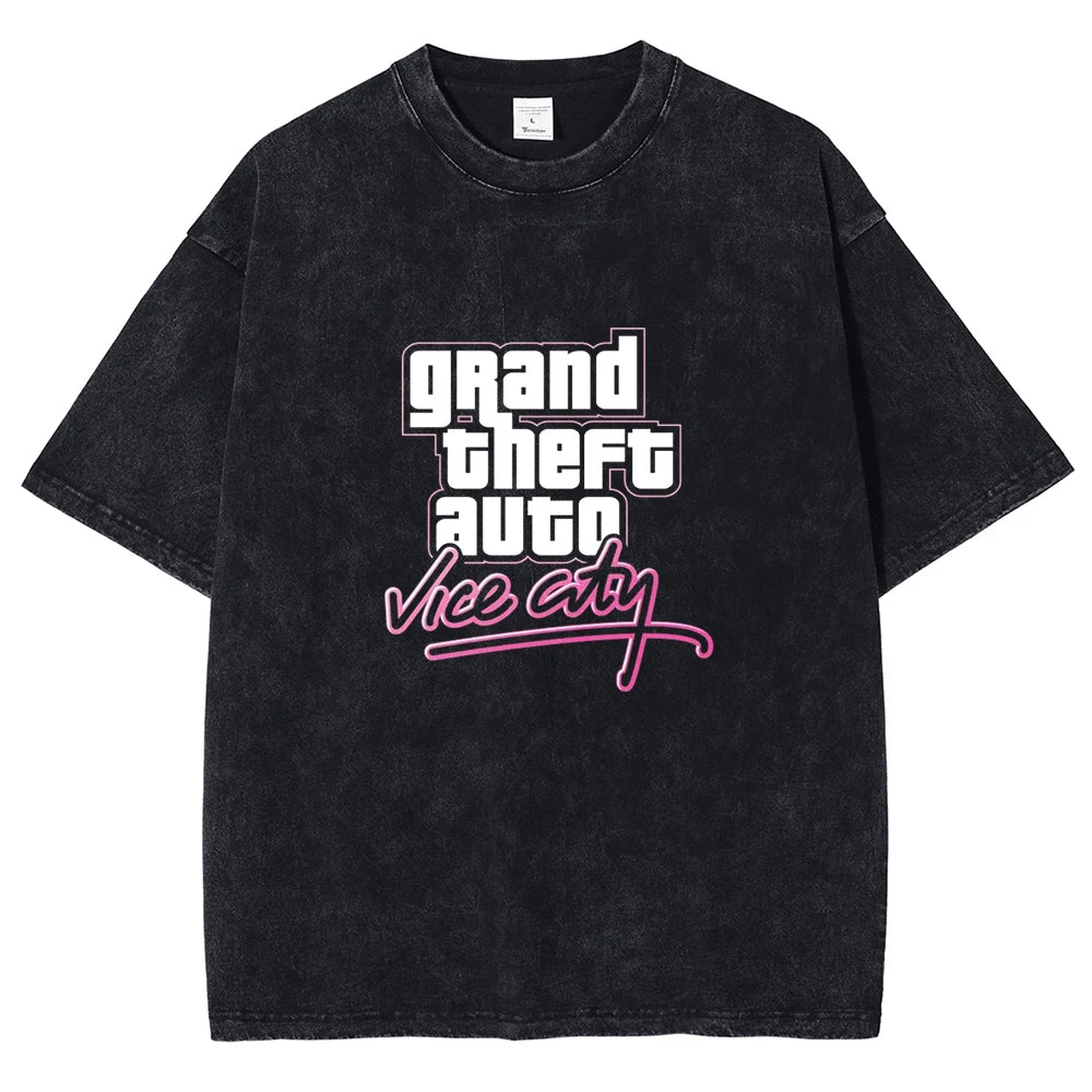 Grand Theft Auto Vice City Retro Design Vintage Tshirt