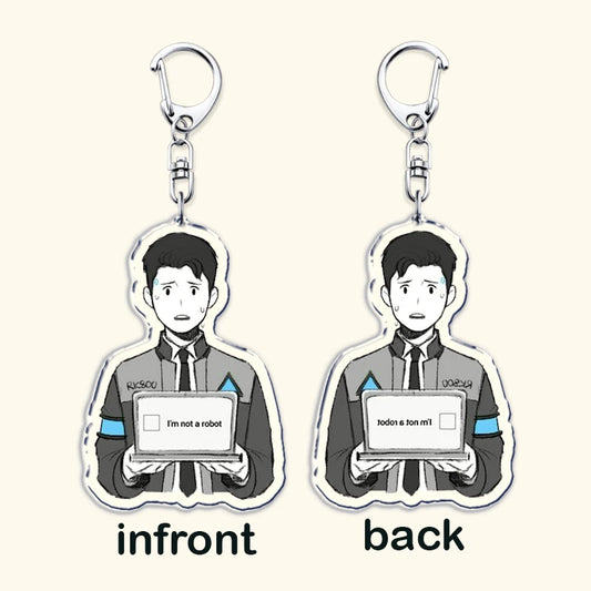 Detroit Become Human Hank and Connor Popular Game Keychains Gifts