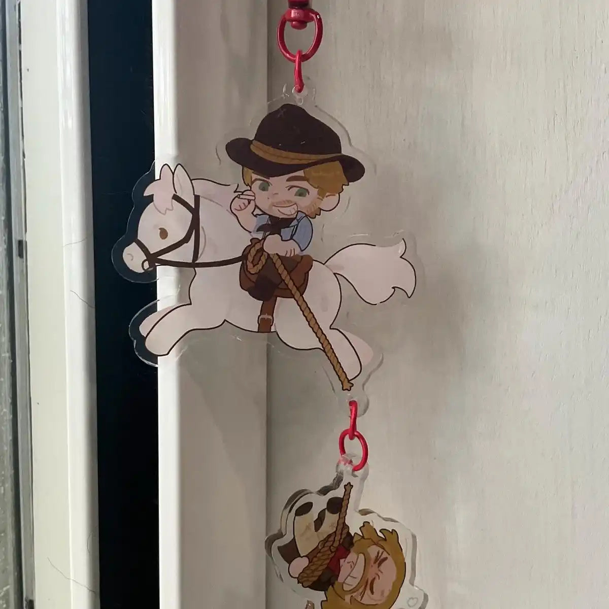 Red Dead Redemption 2 Game RDR2 Cartoon Arthur Morgan Keyring Keychain Fans Gift