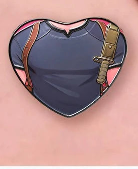 Resident Evil R.P.D. Leon Heart Metallic Brooch Pin