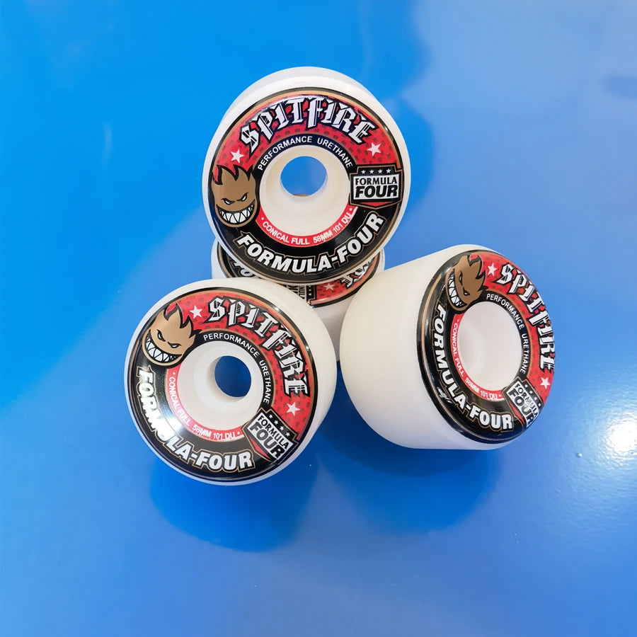 Spitfire Skateboard Wheels 58mm Skate Wheels - Red 101D Available at 2Fast2See.co