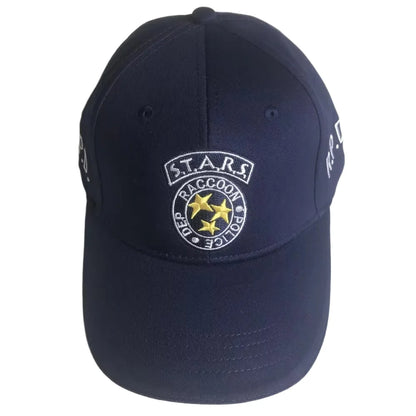Biohazard S.T.A.R.S. RPD Logo Raccoon Police Embroidery Hat Deep Blue Cap