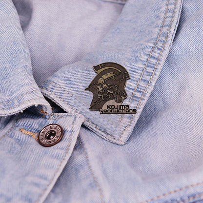 Kojimas Productions Enamel Pin Japanese Video Game Skull Brooch