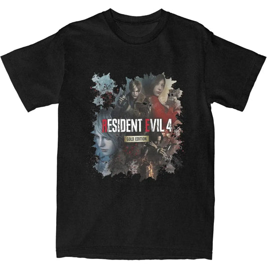 Resident Evil 4 Remake Tshirt Gold Edition Cotton Casual Tee