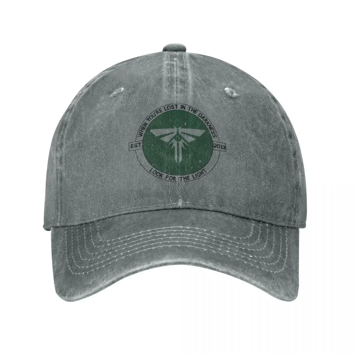 The Last of Us Hat Firefly Logo Look For The Light Vintage Cap - Gray / Adjustable Available at 2Fast2See.co