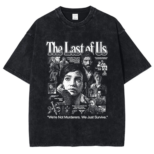 The Last of Us Part I Retro Washed Oversized Tshirt