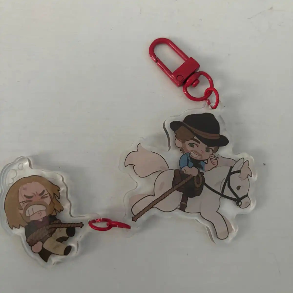 Red Dead Redemption 2 Game RDR2 Cartoon Arthur Morgan Keyring Keychain Fans Gift