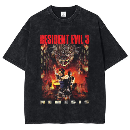 Resident Evil 3 Nemesis Vintage Washed Cotton T-shirt