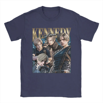 Leon S. Kennedy Resident Evil Tshirt Cotton Short Sleeve Top
