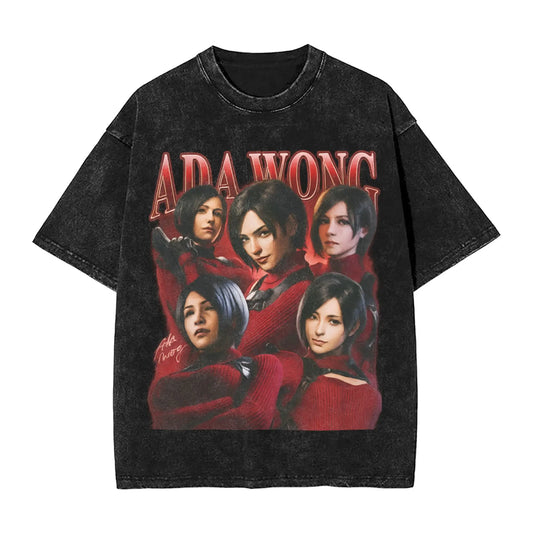Ada Wong Vintage Washed Tshirt Resident Evil Tee
