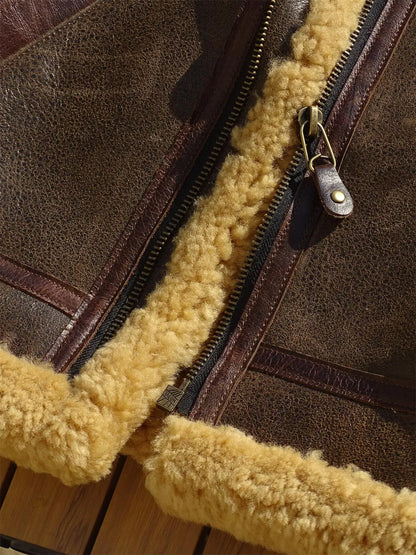 Resident Evil Leon S. Kennedy Custom Leather Sheep Jacket