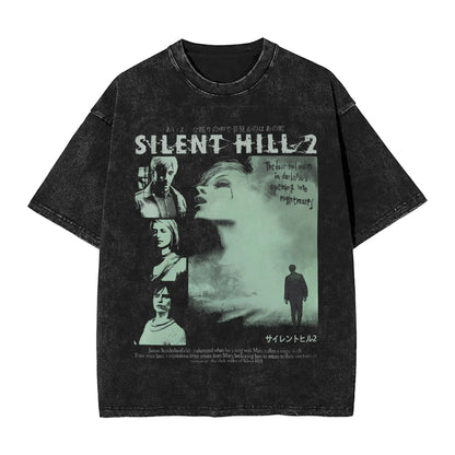 Silent Hill 2 Game Graphic TShirt Summer Vintage Cotton Tee