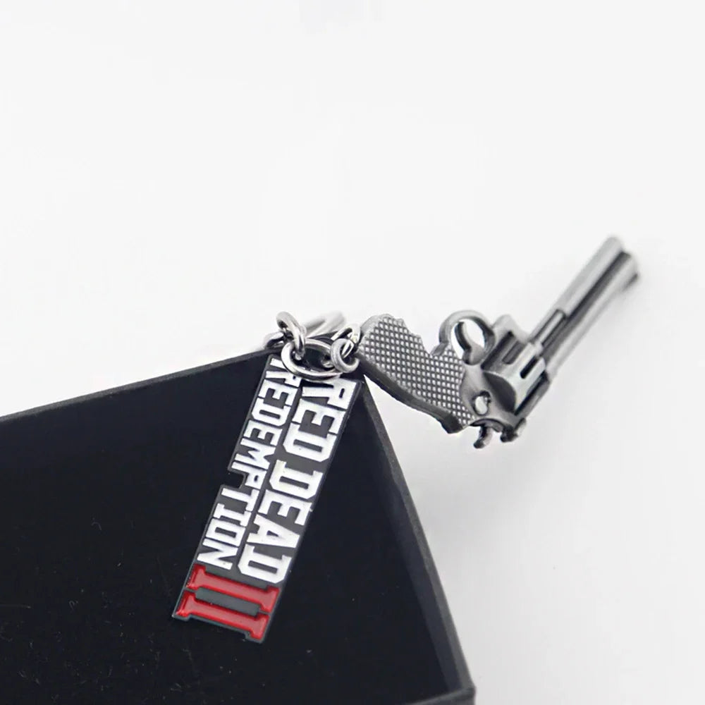 Red Dead Redemption 2 Revolver Metalic Keychain - Available at 2Fast2See.co