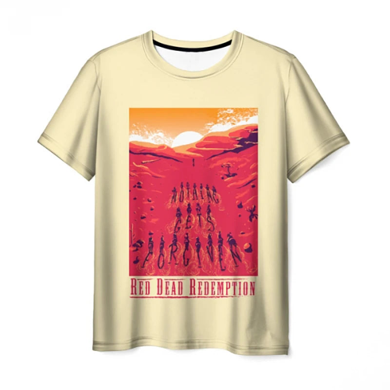 Red Dead Redemption 2 Casual Soft Themed Tshirts - Option 5 / 5XL Available at 2Fast2See.co