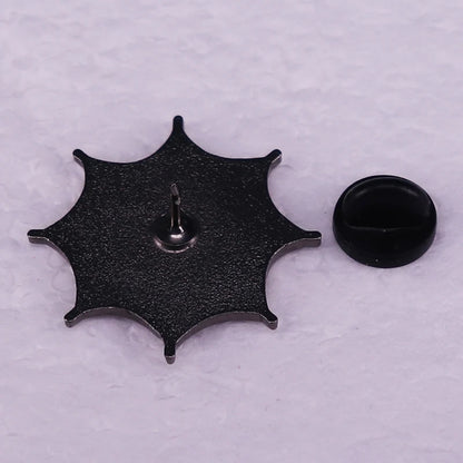 Spider Web Brooch Metal Badge Accessories Halloween Costume Matching