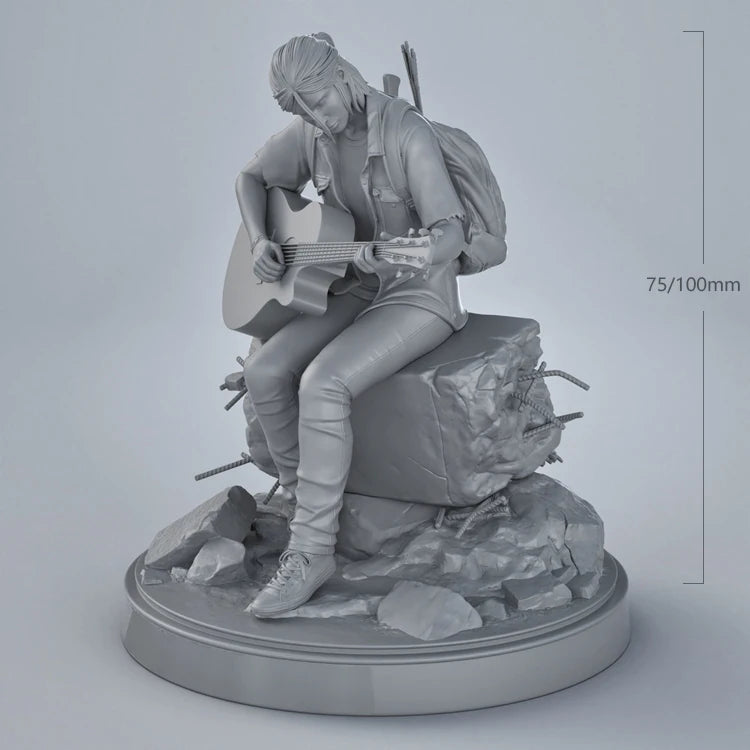 The Last of Us Ellie 3D Printed Figure (Not Painted) - 75mm Available at 2Fast2See.co