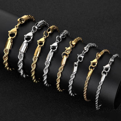 Casual Stainless Steel Luxury Retro Bracelet Men Jewelry Gift - Available at 2Fast2See.co