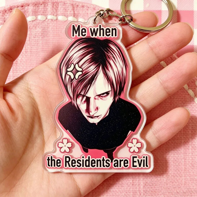 Leon S Kennedy Acrylic Charm Resident Evil Game Merch