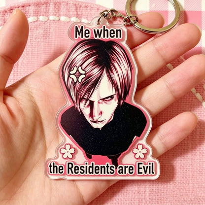 Leon S Kennedy Acrylic Charm Resident Evil Game Merch