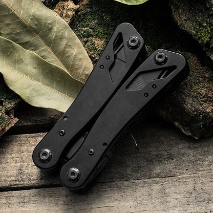 Stainless Steel MultiTool Black Pliers Outdoor Camping Hardware - Available at 2Fast2See.co