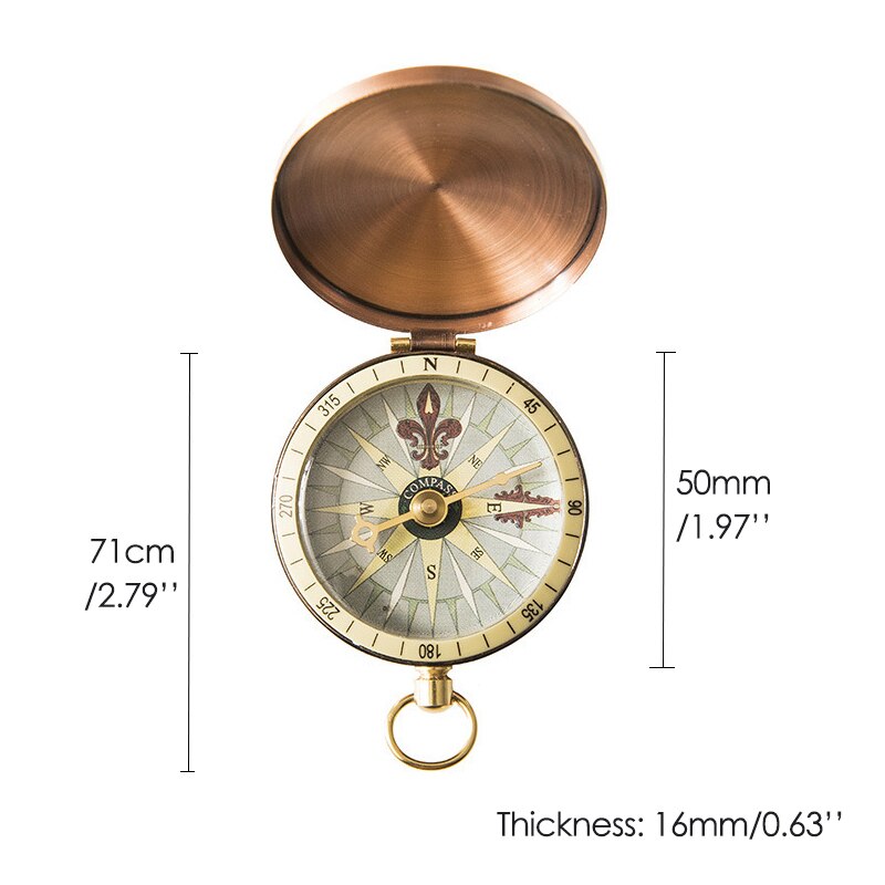 Vintage Copper and Gold Compass - Copper Available at 2Fast2See.co