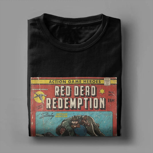 Red Dead Redemption Outlaws for Life Comic Inspired Tshirt - Black / S Available at 2Fast2See.co