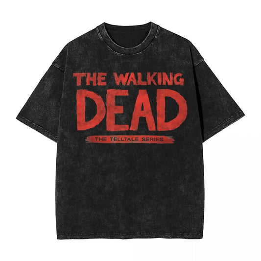 The Walking Dead Vintage Washed Cotton Tshirt The Telltale Series Tee - Vintage Black / S Available at 2Fast2See.co