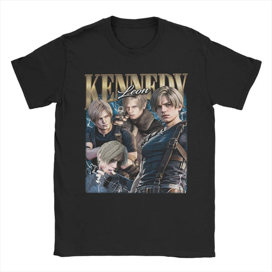 Leon S. Kennedy Resident Evil Tshirt Cotton Short Sleeve Top