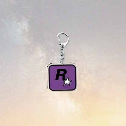 GTA Rockstar Games Acrylic Logo Double Sided Keychains