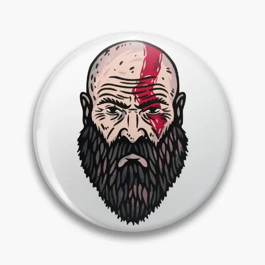 God of War Kratos Inspired Gaming Soft Round Pin - 1 / 38mm(1.5in) Available at 2Fast2See.co