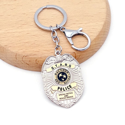 Resident Evil Game Leon S Kennedy RPD Raccoon City Keychains