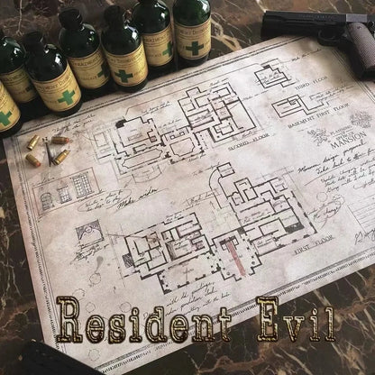 Resident Evil Spencer Mansion Plan Handmade Plan