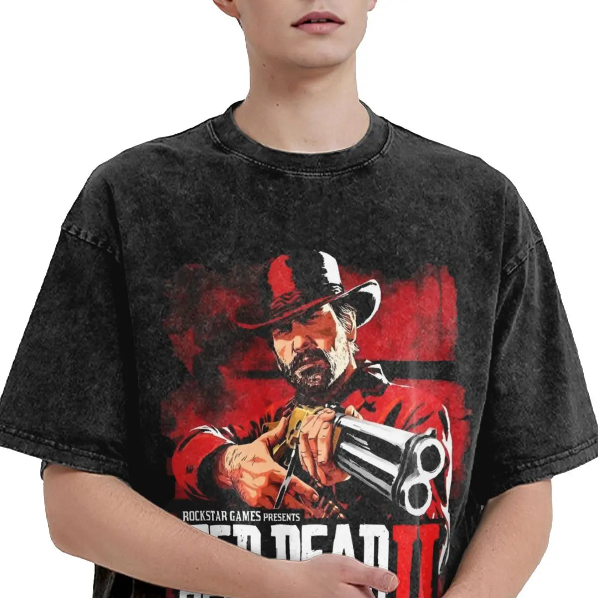 Red Dead Redemption Classic Arthur Morgan Washed Tshirt Cotton