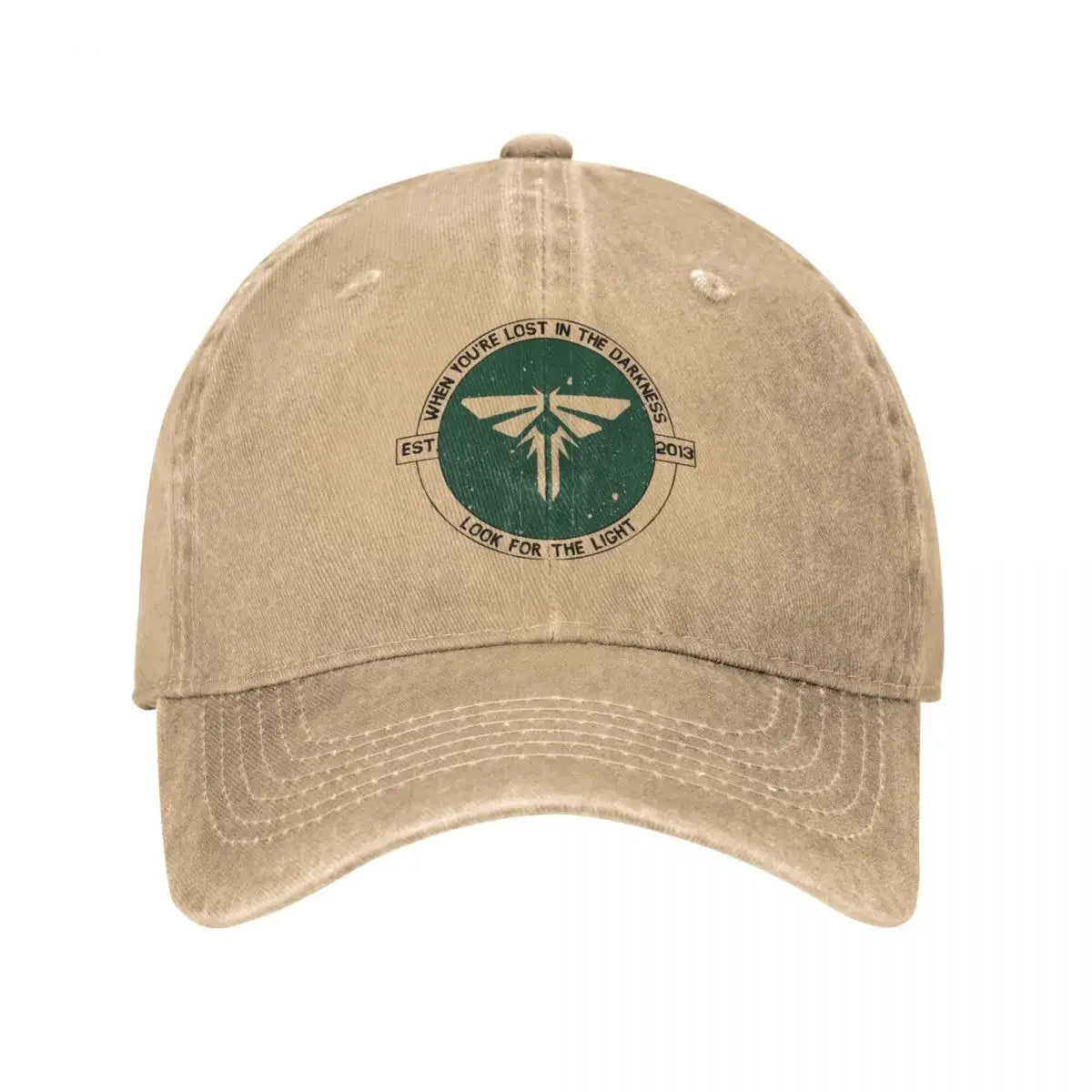 The Last of Us Hat Firefly Logo Look For The Light Vintage Cap - Khaki / Adjustable Available at 2Fast2See.co