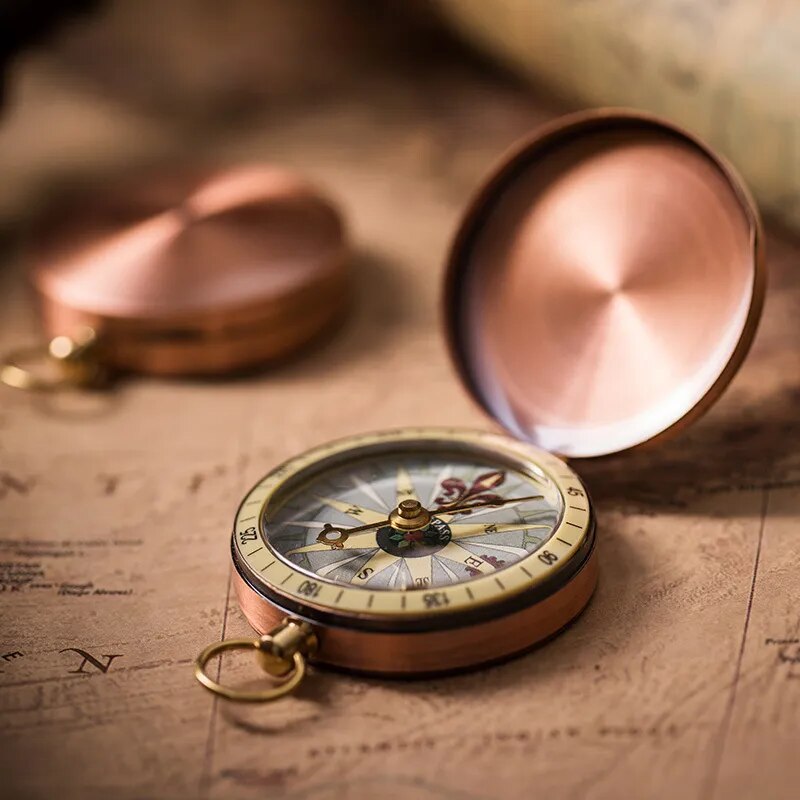 Vintage Copper and Gold Compass - Available at 2Fast2See.co