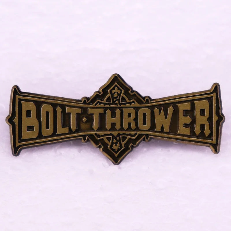 Bolt Thrower Metal Pin Vintage Rock Band Brooch - Available at 2Fast2See.co