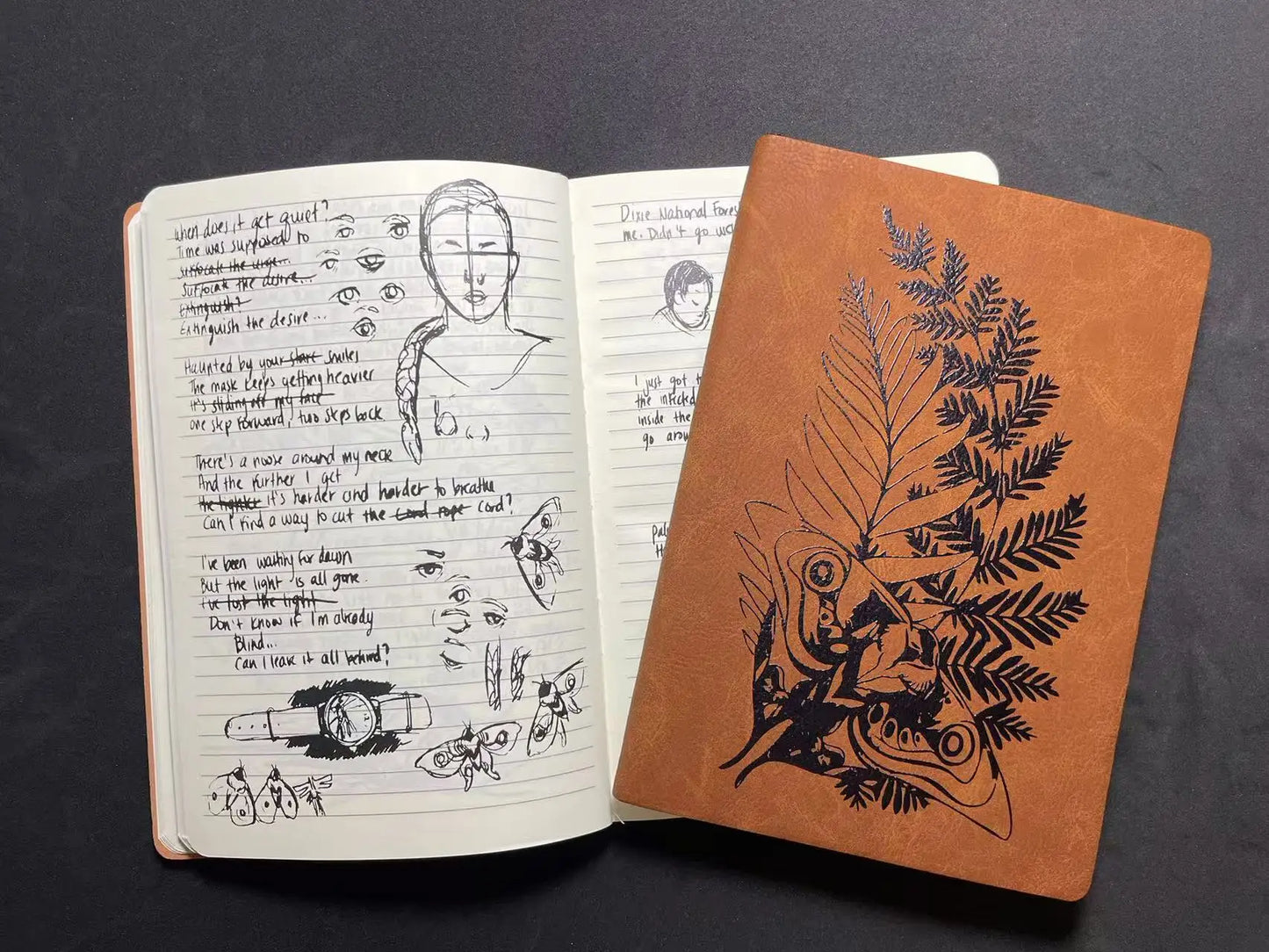 Tlou Ellie's Notebook / Journal With Personal Notes and Leather Cover