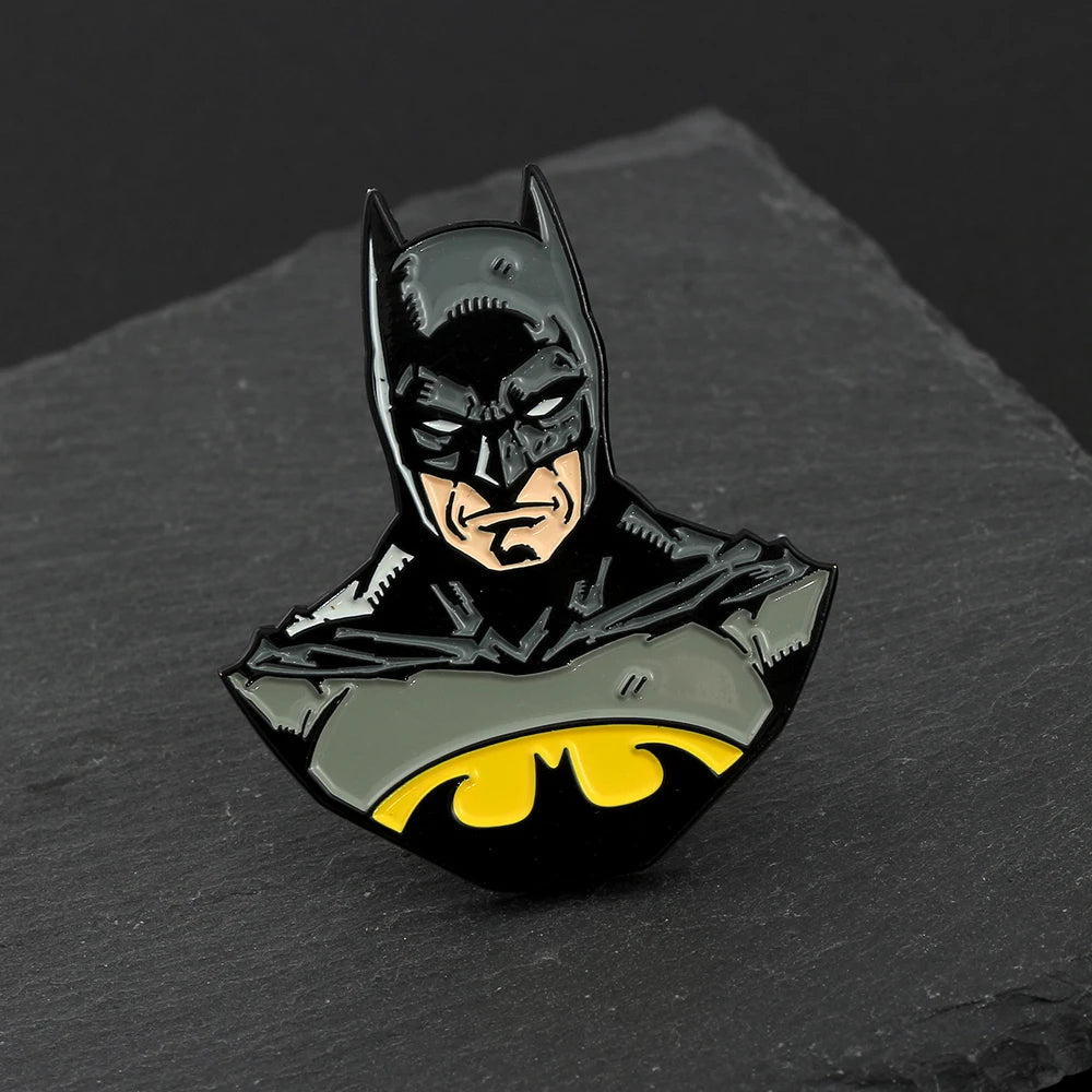 Marvel Avengers Iron Man & Batman Enamel Pins - Batman Available at 2Fast2See.co