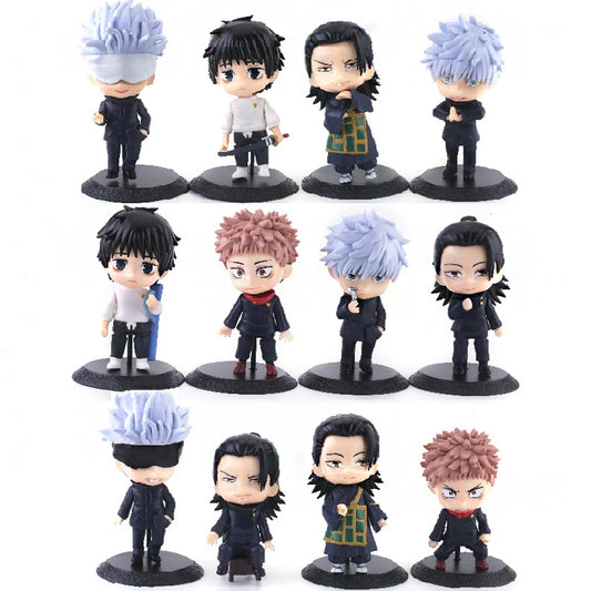 Set of 12 Anime Jujutsu Kaisen Figure Model Toys 10cm - Set of 12 Anime Jujutsu Figures Available at 2Fast2See.co