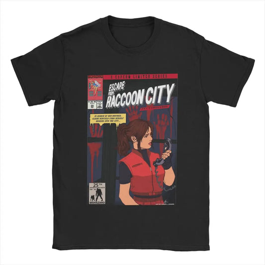 Resident Evil 2 Claire Redfield Raccoon City Tshirt Pure Cotton Gift Clothing