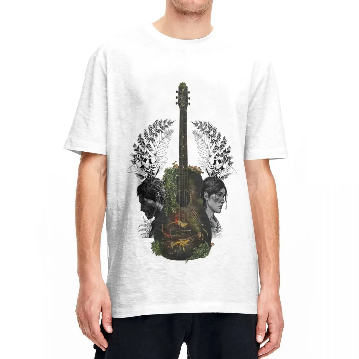 The Last of Us Ellie's Guitar Artistic Cotton Tshirt - Available at 2Fast2See.co