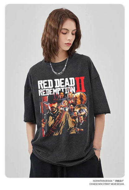 Red Dead Redemption Game Premium Rare Design Vintage Tshirt