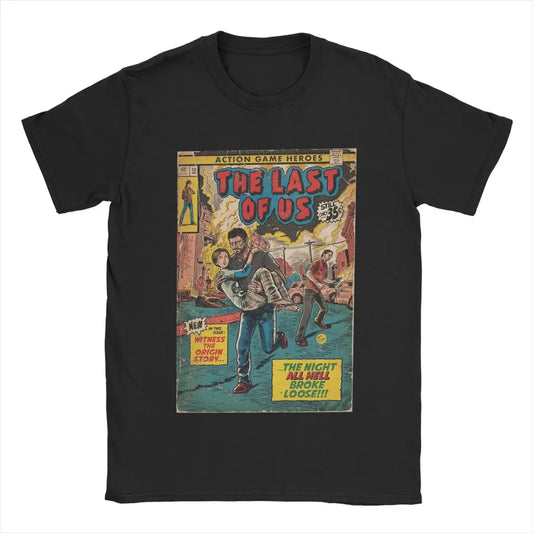 The Last Of Us Intro Comic Cover TShirt - Black / S Available at 2Fast2See.co